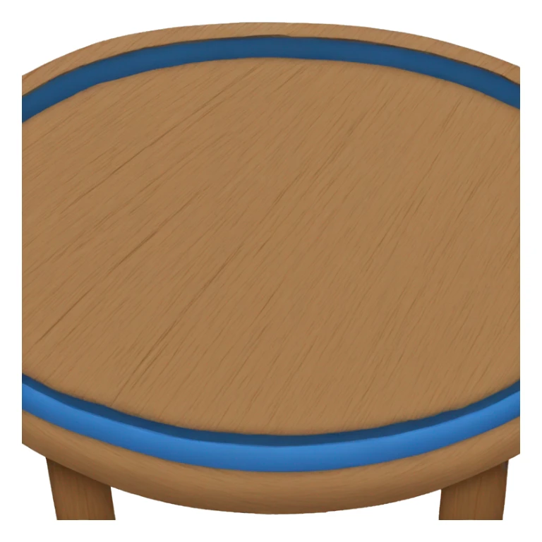 round blue teak sticker
