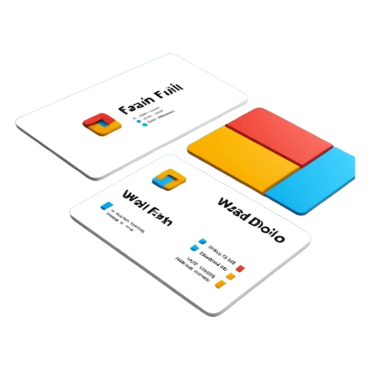 3D minimal corporate card with bold #FF3D00 accents or partial #FF3D00 surface, showing only the text ‘WAD’. No numbers, no names, no chip, no logos. Clean, modern, high-end style sticker