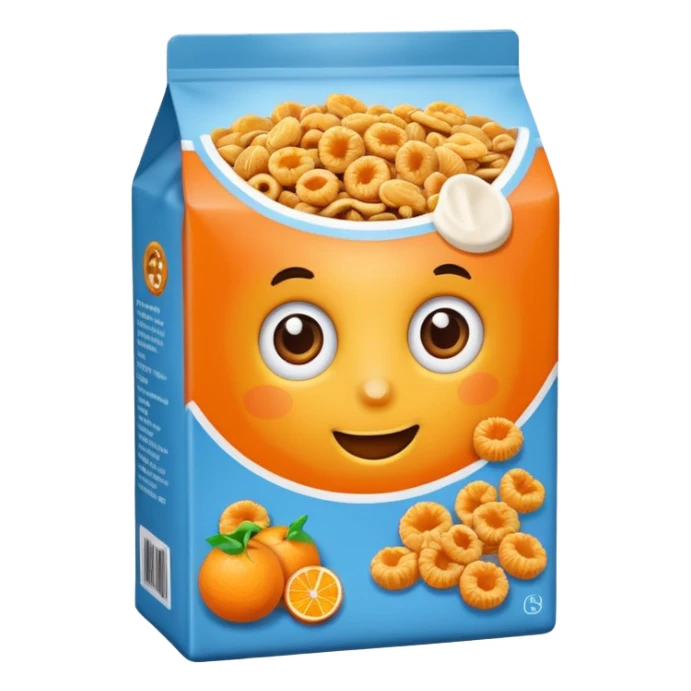 cereal colors with oranga package sticker