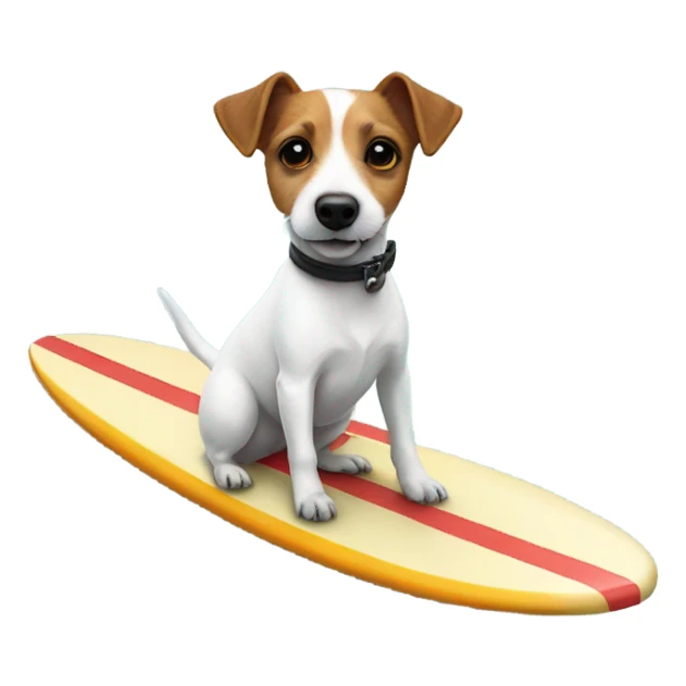 Jack Russell terrier on a surfboard sticker