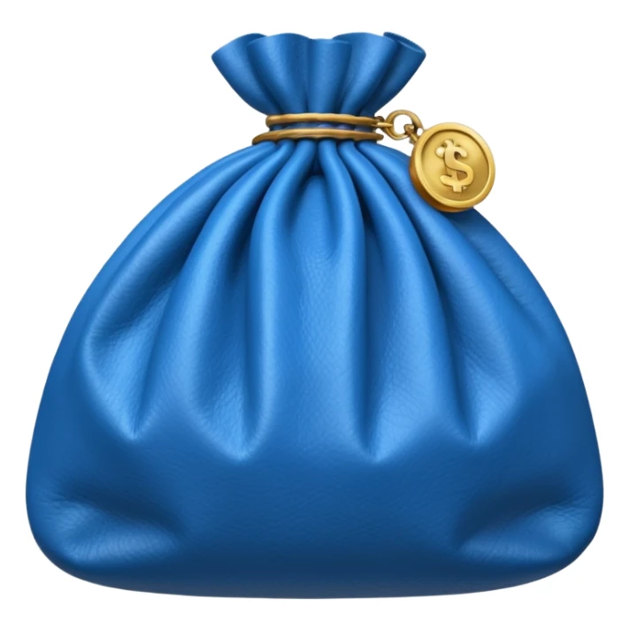 blue money bag sticker