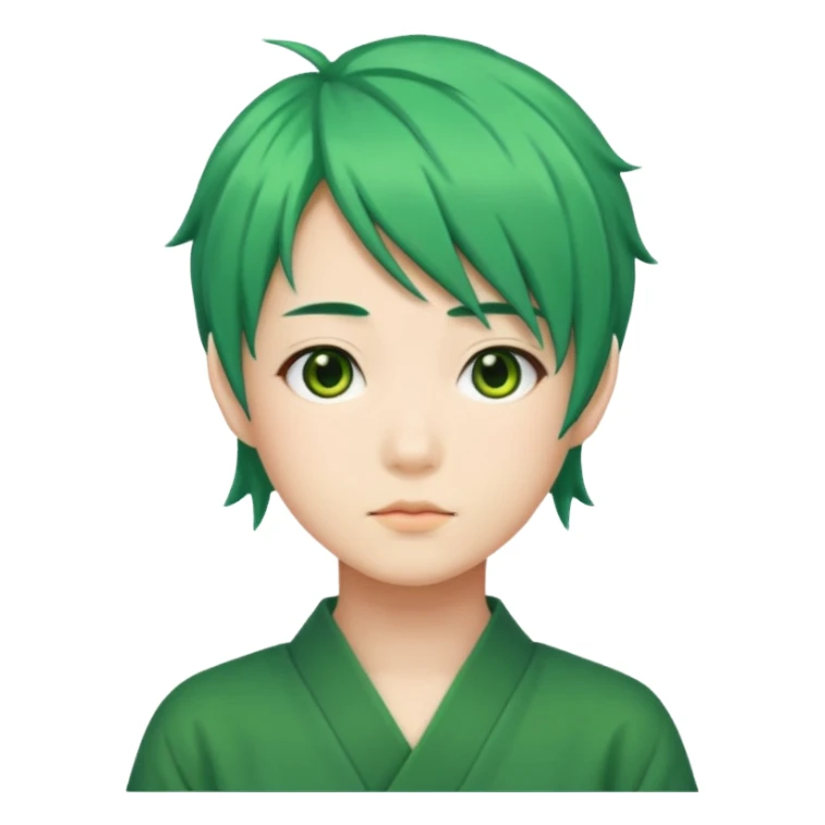japanese green haired sticker