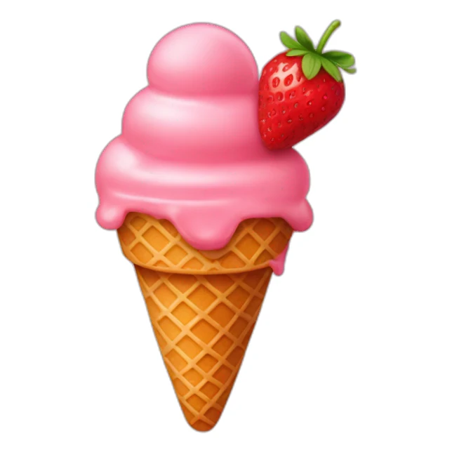 strawberry ice cream sticker