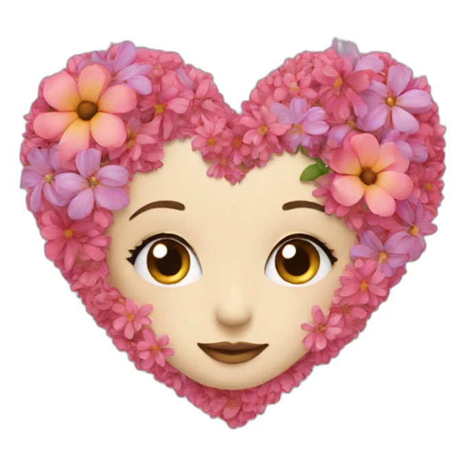 Des coeur en fleurs sticker