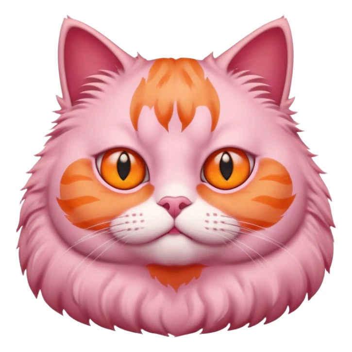 A fat  pipi colored cat sticker