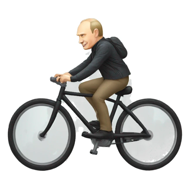 Putin riding a bike sticker