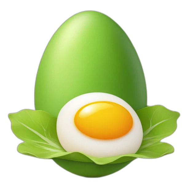 Sunny-side-up egg with sprout on head  sticker