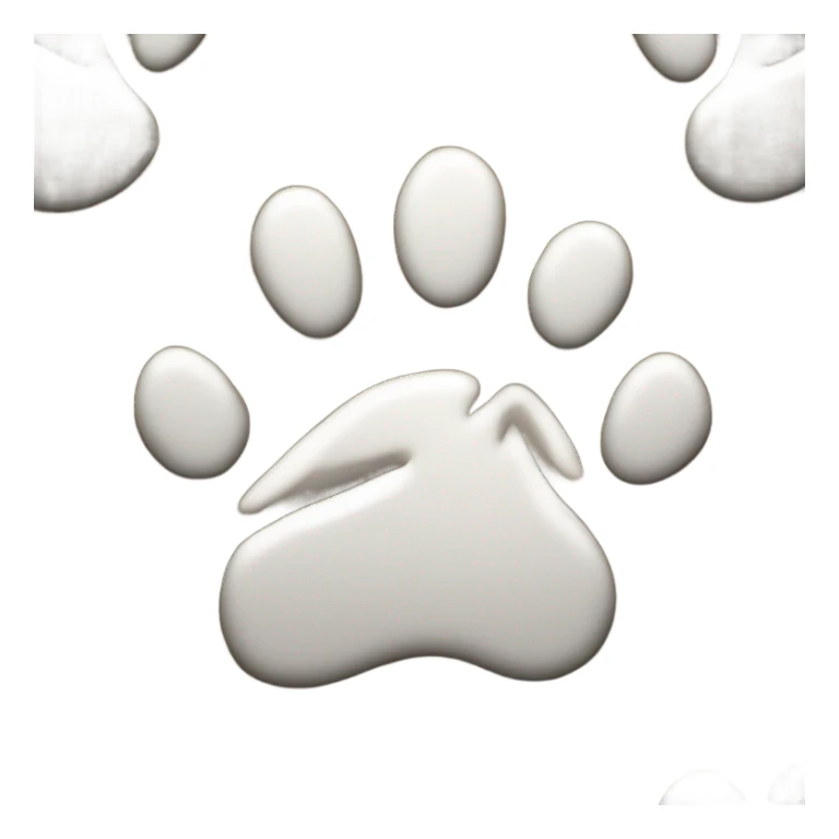 Paw print in photograph sticker