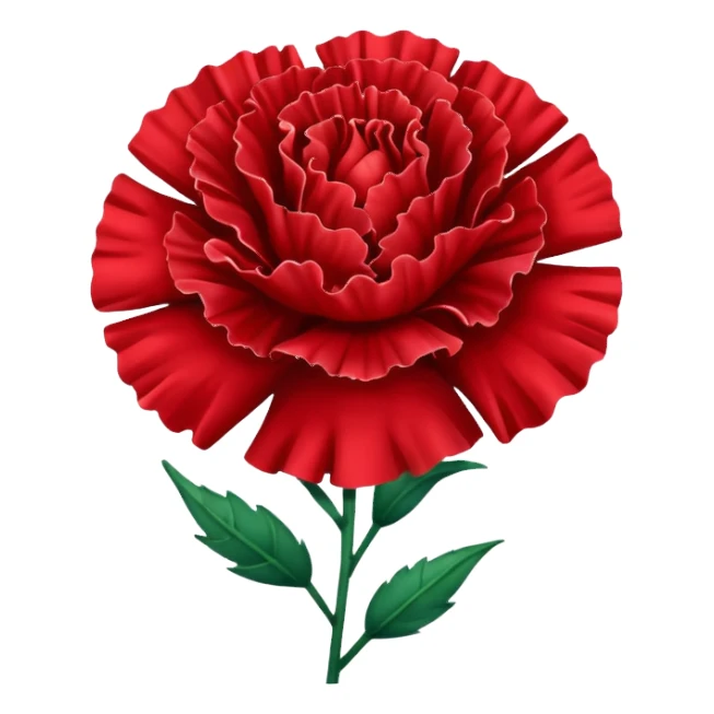 red carnation sticker