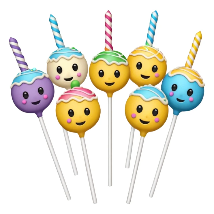 Cake pops for a birthday party sticker