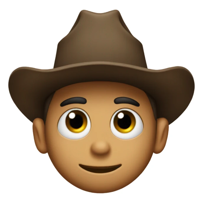 Heart eyes face with a cowboy hat sticker