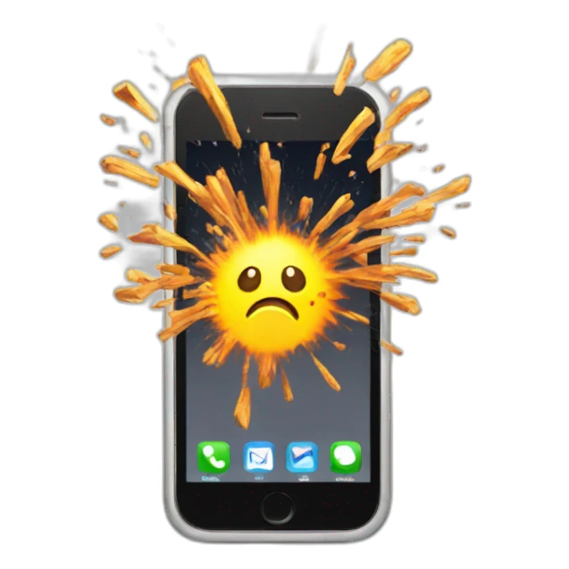 phone exploding sticker