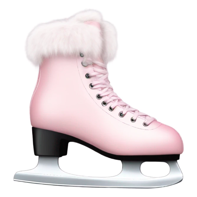 aesthetic pastel pink ice skates sticker