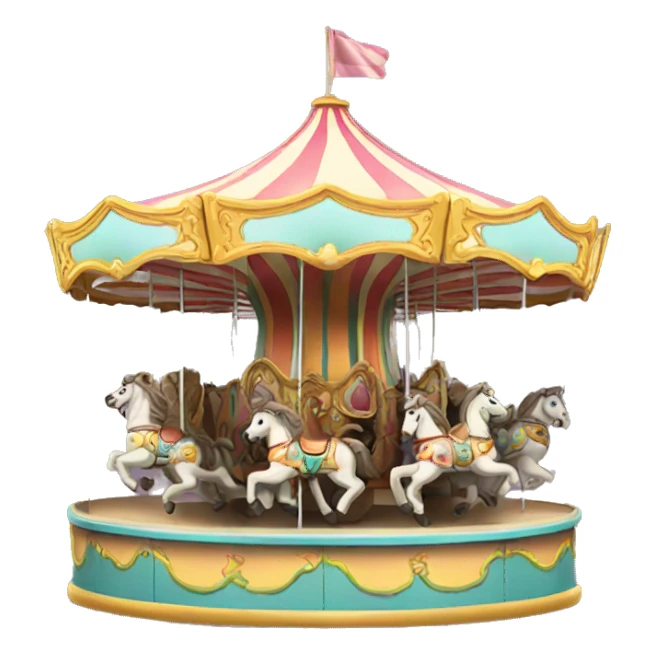 amusement carousel sticker