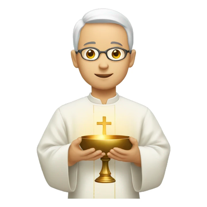 priest holding eucharist sticker