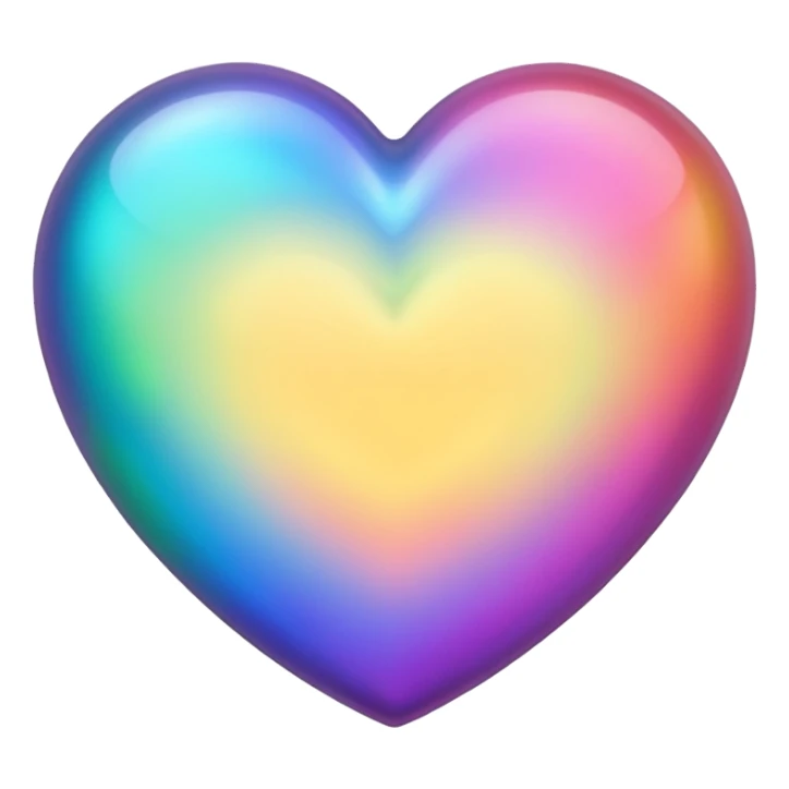 iridescent heart sticker