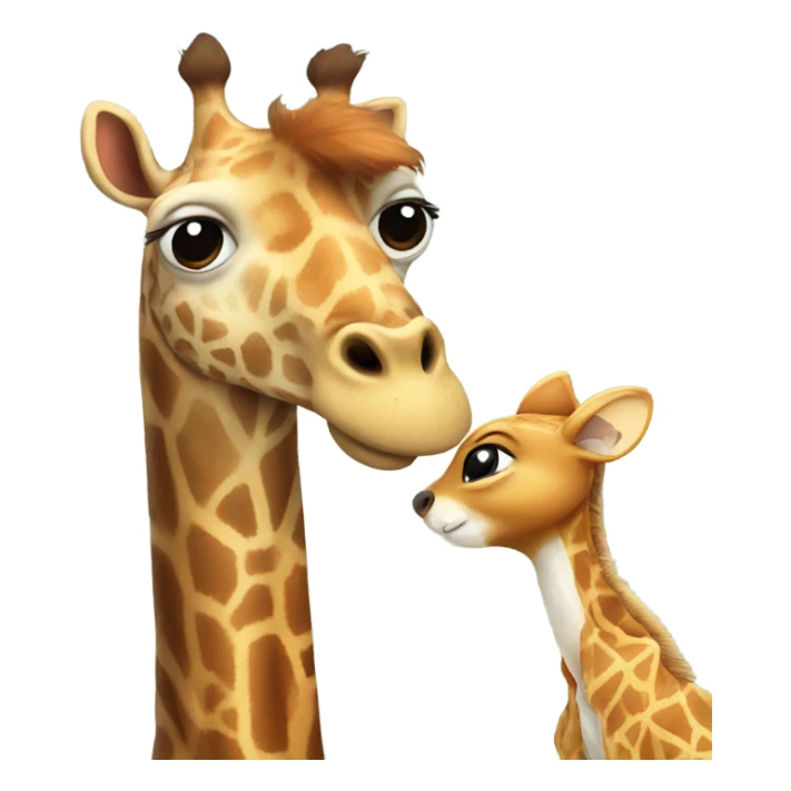 Giraffe with a squirrel  sticker
