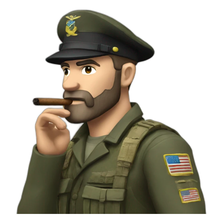 Captain price smoking a cigar sticker