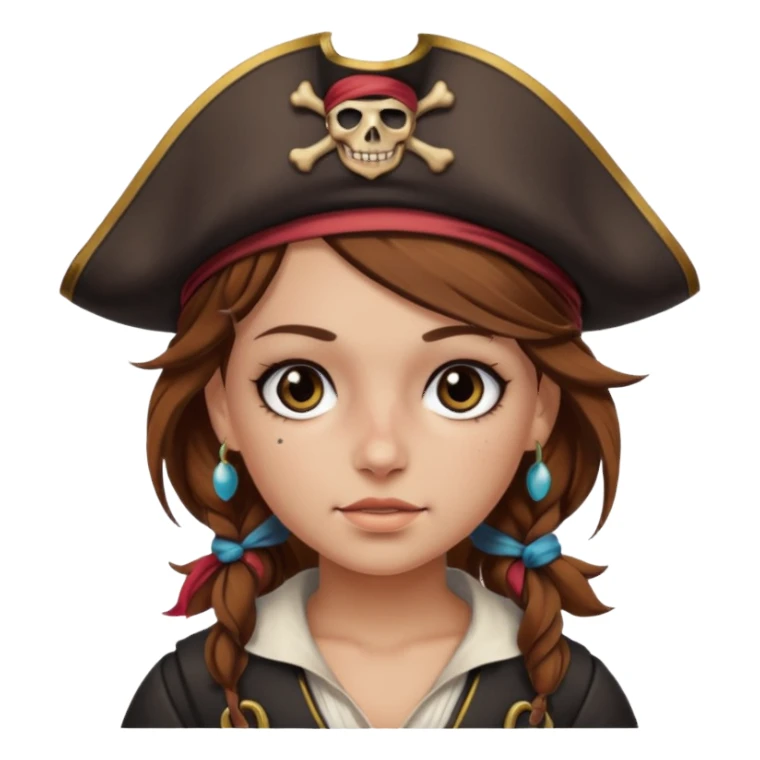 pirate girl with black band  sticker