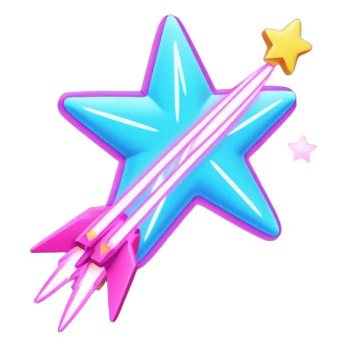 shooting star y2k sticker