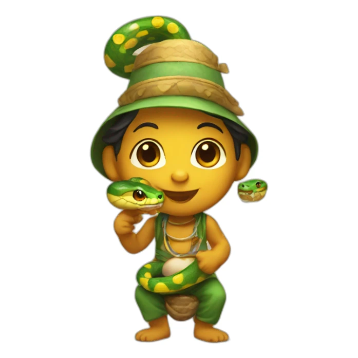 cute snake charmer sticker