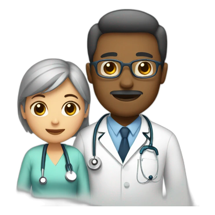 doctor and pacient sticker