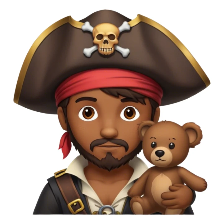 pirat with bear sticker