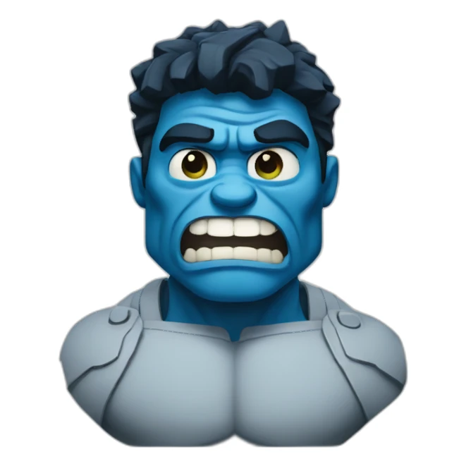 friendly blue hulk sticker