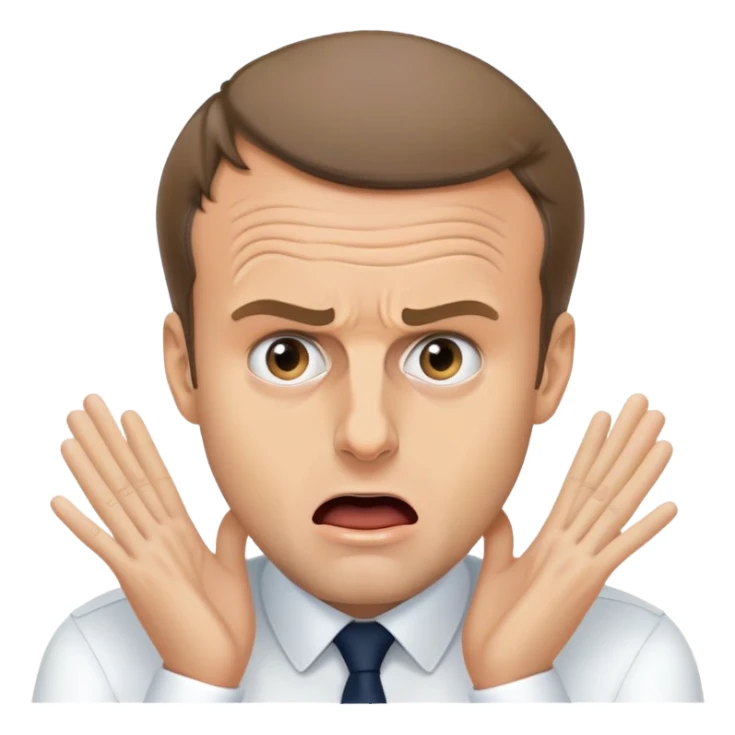 The real Emanuel Macron is in a panic sticker