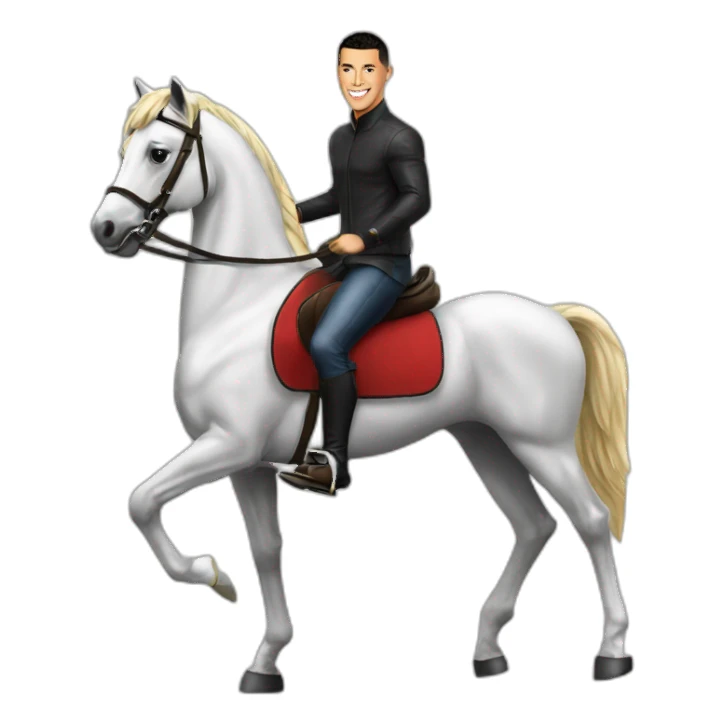 Ronaldo sur un cheval sticker