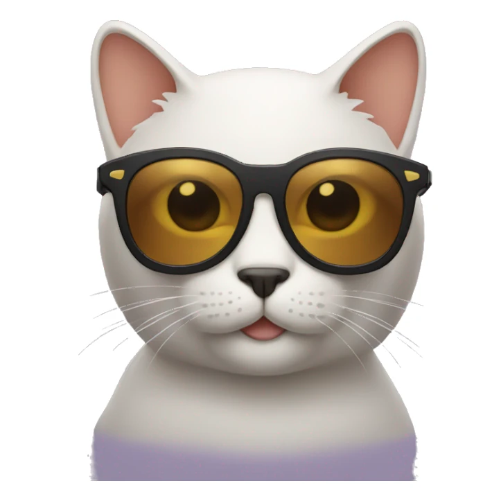 Cat with sunglasses sticker