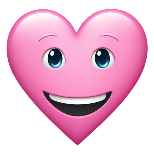 Pink heart with smile sticker