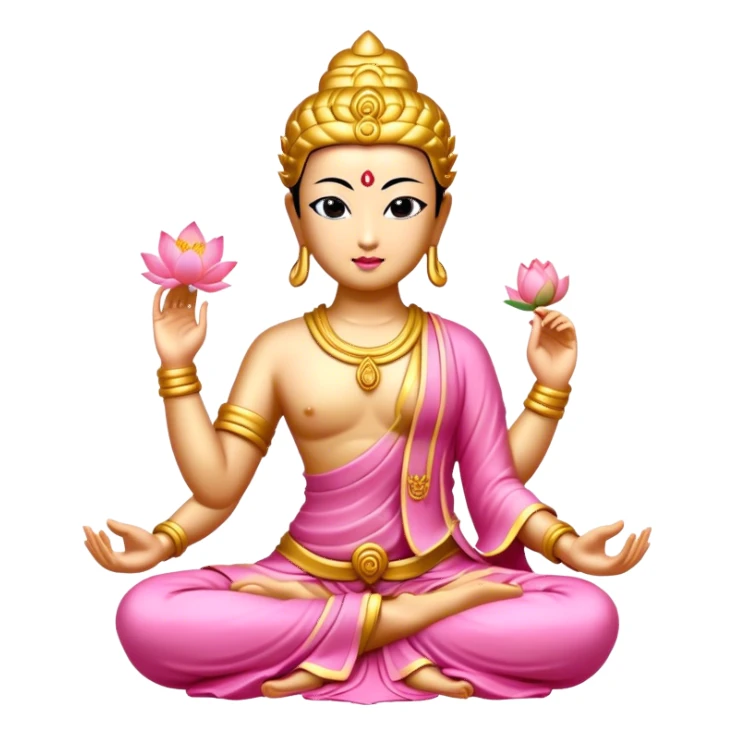 gold pink Bodhisattva  sticker