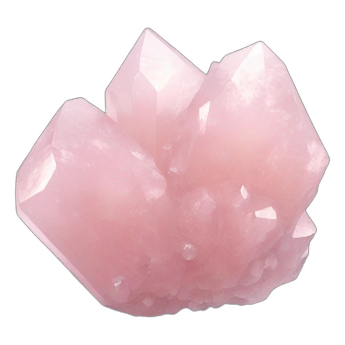 Rose quartz crystal cluster sticker