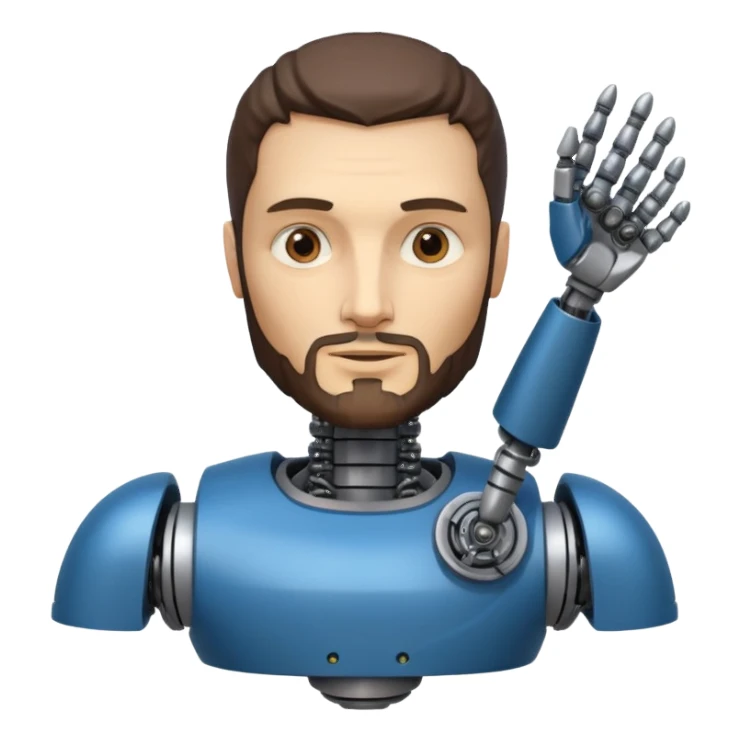 Make a half robot half Leonardo Davinci  sticker