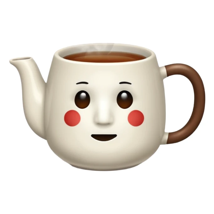 hot tea in a mug no face sticker