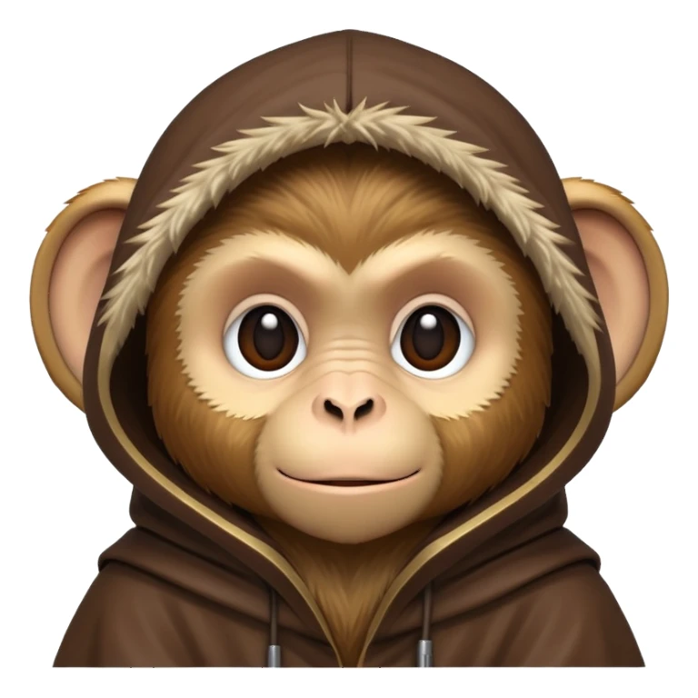 Jedi monkey with hood  sticker