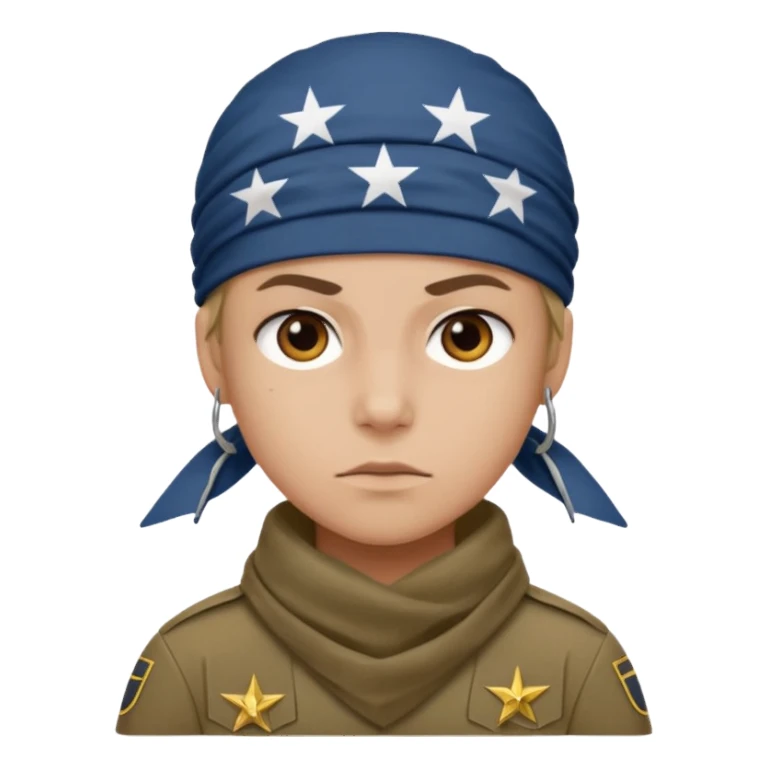 uniformed with bandanna sticker