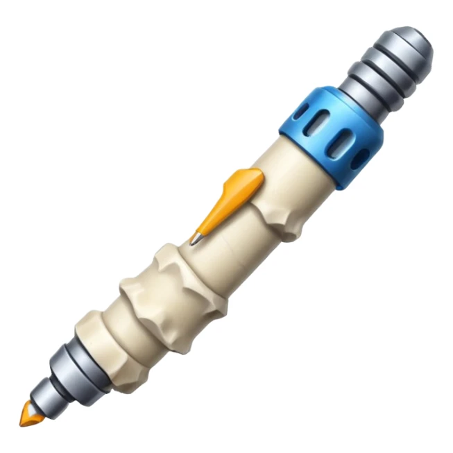 furadeira em um osso sticker