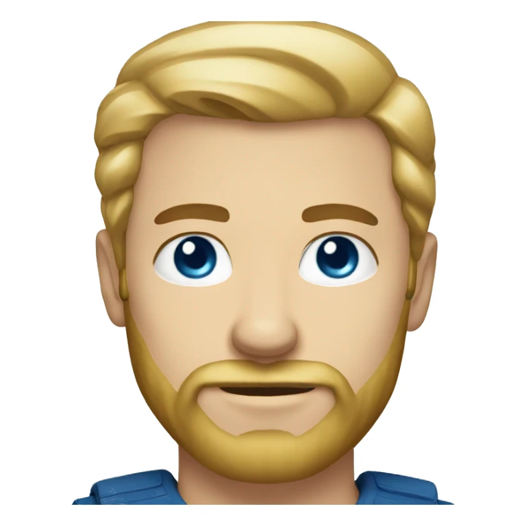 Dubai men blond beard blue eye sticker