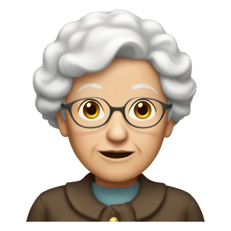 Old Lady red hair sticker