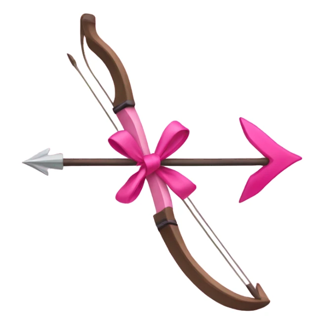 Pink bow and arrow  sticker