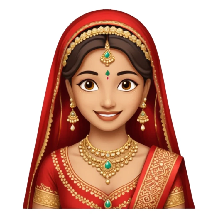 indian bride getup sticker