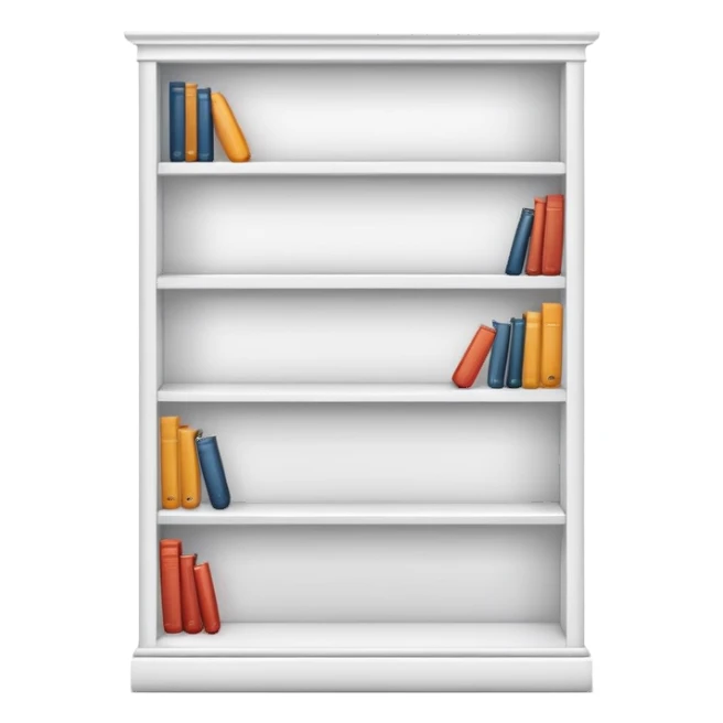 Beautiful white bookshelf aesthetic  sticker