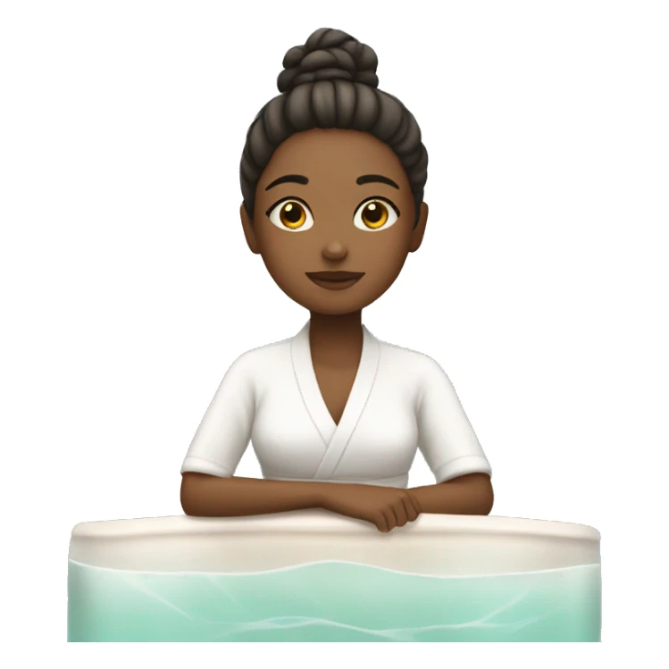 Girl relaxing in spa sticker