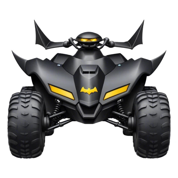 batmobile atv raptor with a smile sticker