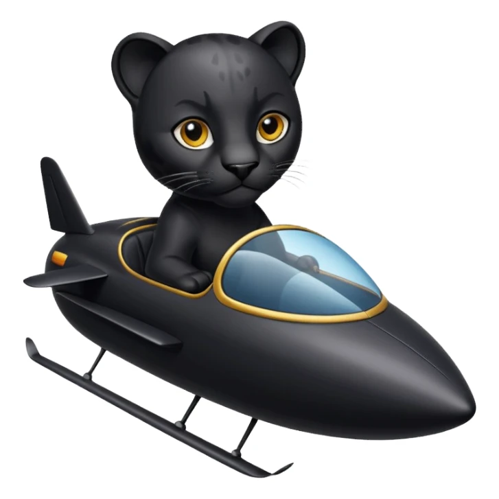 panther driving glider sticker