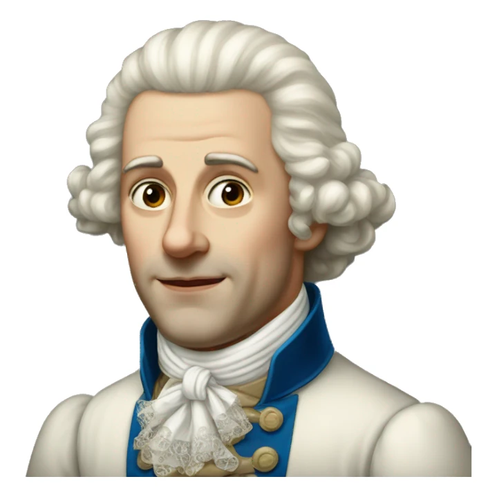 white aristocrat XVIII century sticker