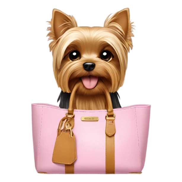 Yorkie with Birkin handbag  sticker