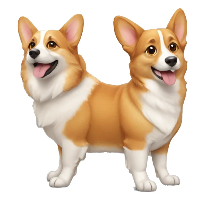 Corgi and cat sticker
